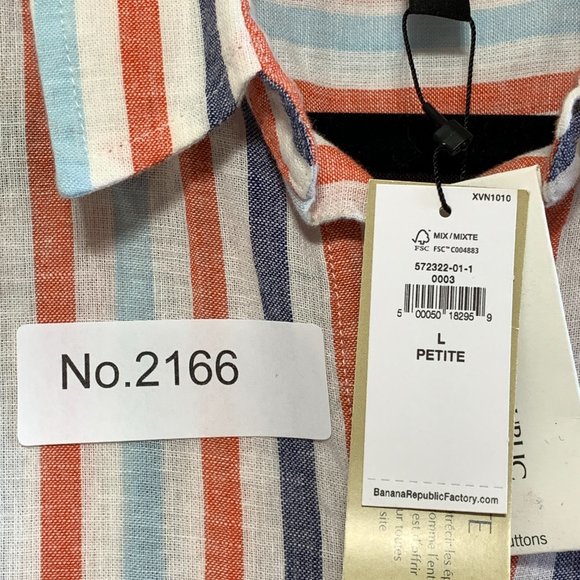 Banana Republic NWT Petite L Womens Dolman Sleeve Linen Blend Button Down Shirt - Picture 12 of 12